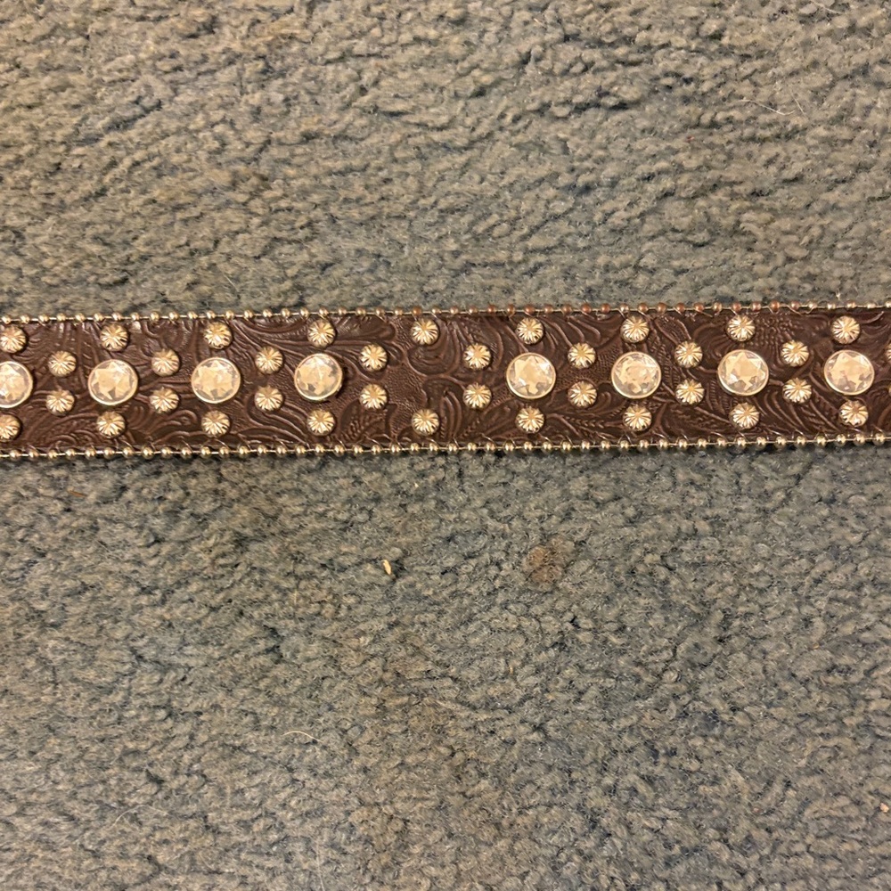 Brown Rhinestone Belt - Picture 3 of 4